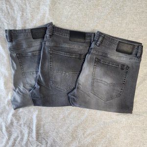 Buffalo David Bitton - Driven-X Basic 34x32 Grey Jeans Lot of 3 pairs